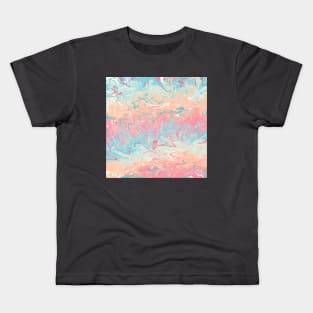 Summer Vibes Liquid Marble Pattern Kids T-Shirt